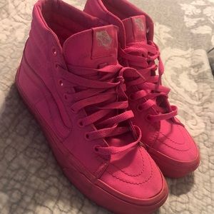 Hot pink high top vans